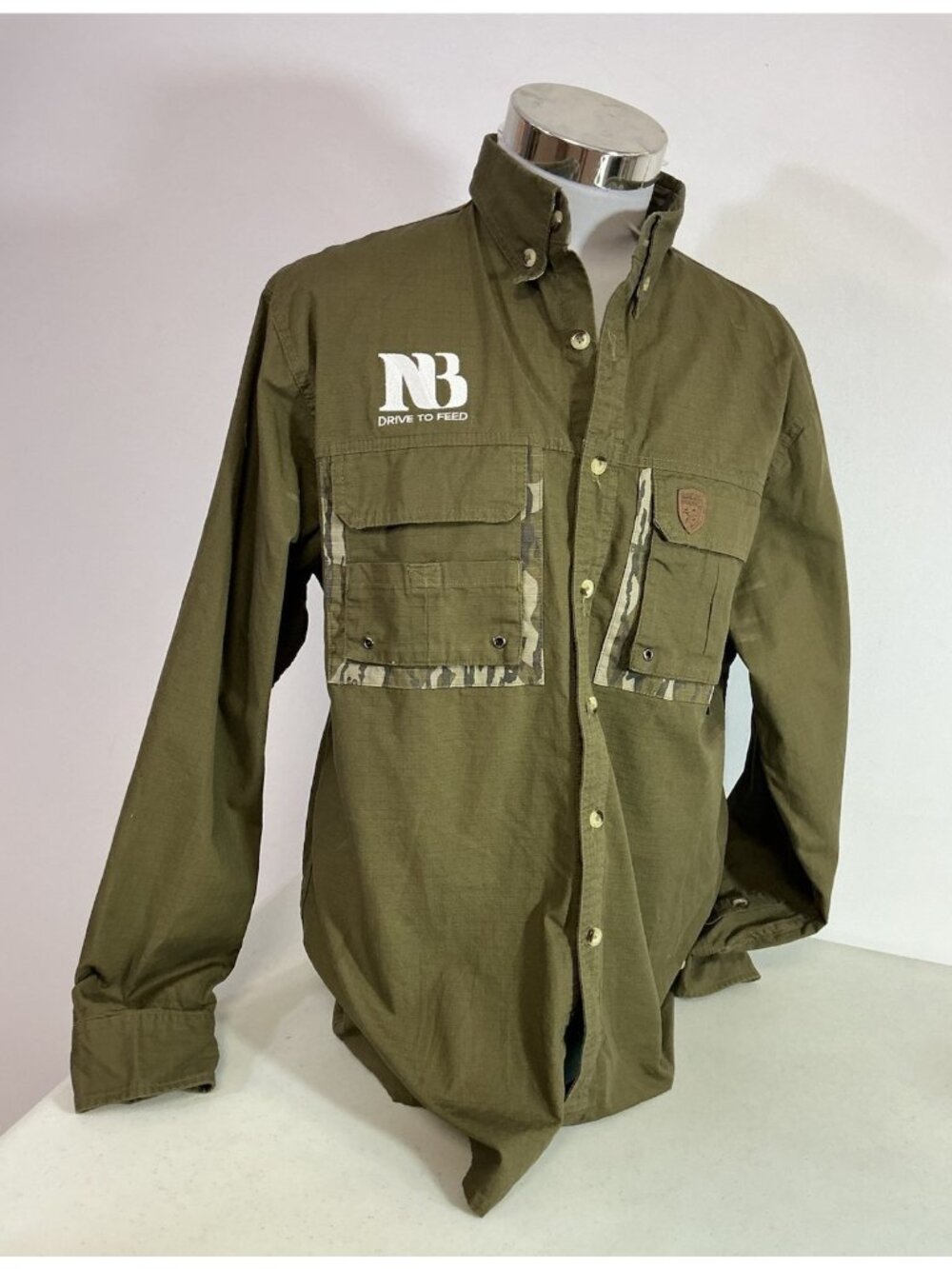 Green Army Hunting Shirt Mens Large